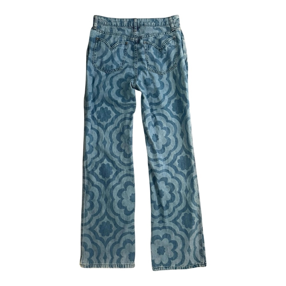 Damson Madder Floral Flower Blue Jeans High Waisted Size 10 UK / 6 US Jean Denim - Picture 3 of 11